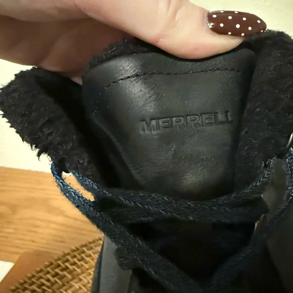 Merrell Black Boots‎ with Blue Accents